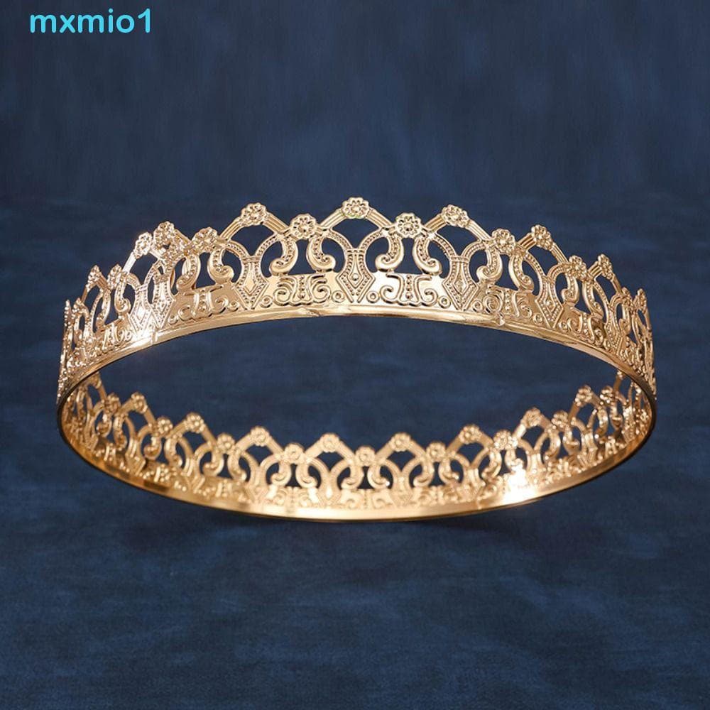 MXMIO1 Coroa Rei , Barra De Argola De Cabelo Mitzvah Príncipe Coroas , Cosplay Ocidental Prós Bandana Redonda Tiaras Cas