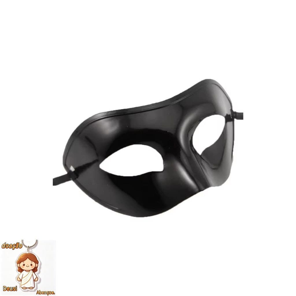 Kit 5 Máscara Preta Fantasia Masculina Mascaras Carnaval Festa Fantasia Meninos Máscaras Halloween