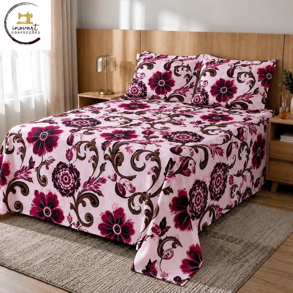 Jogo De Cama Casal Queen 800 Fios  Algodão 2.50x2.30 Colcha De Cama Casal Premium Com Fronhas