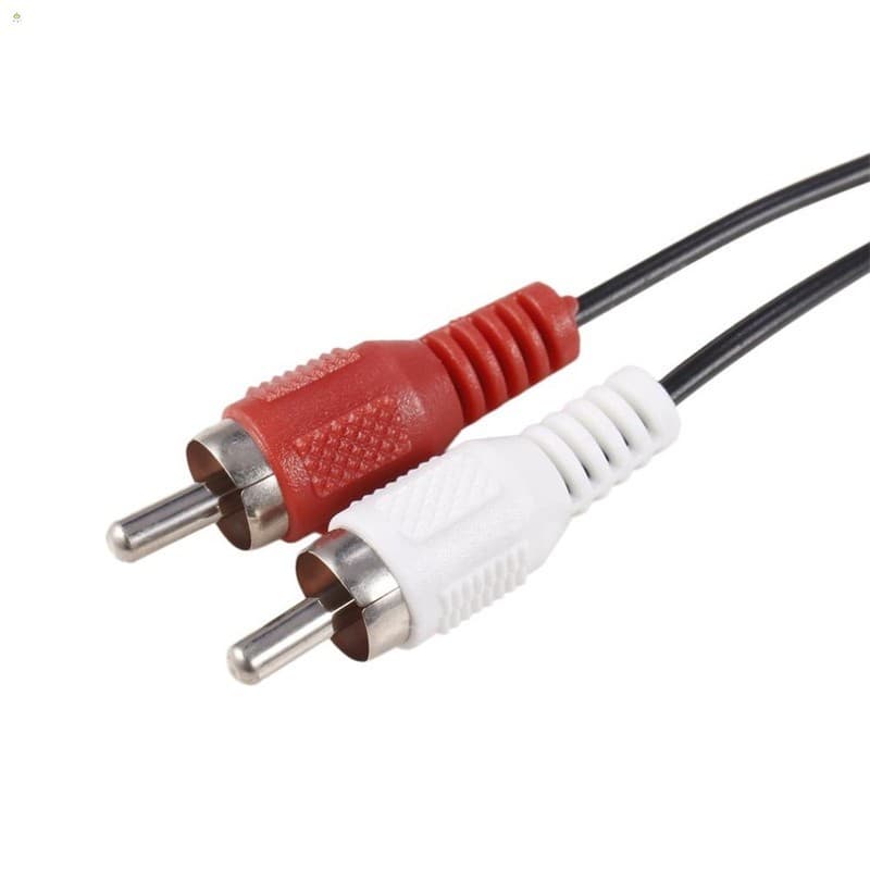 Cabo Adaptador De Áudio E Vídeo Jack De 3.5 Mm Para RCA-Conversor De Sinal AV De TV AUX De 1M Alto-Falantes De DVD