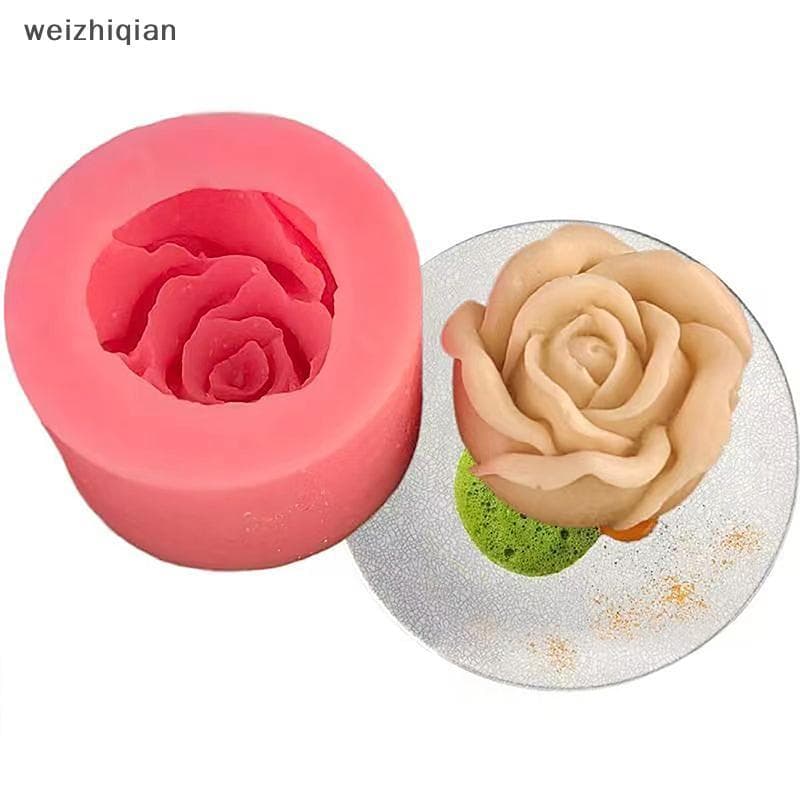 [T & B] Moldes De Flores De Rosa 3D DIY Gesso Trabalho Argila Resina Arte Silicone Macio Molde De Bolo Fondant Sabão Gel