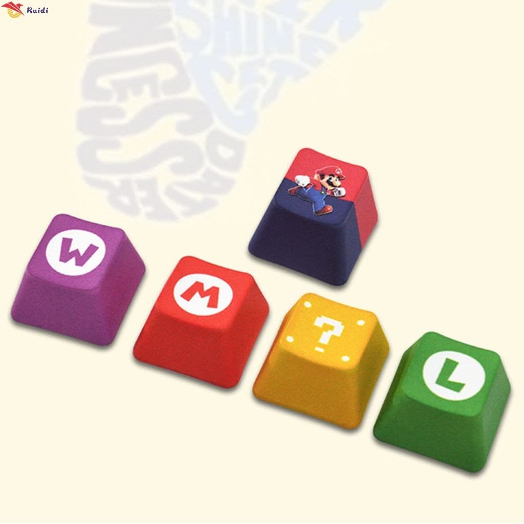 Conjunto De Teclas PBT De 5-Acessórios Coloridos Para Teclado Mecânico
