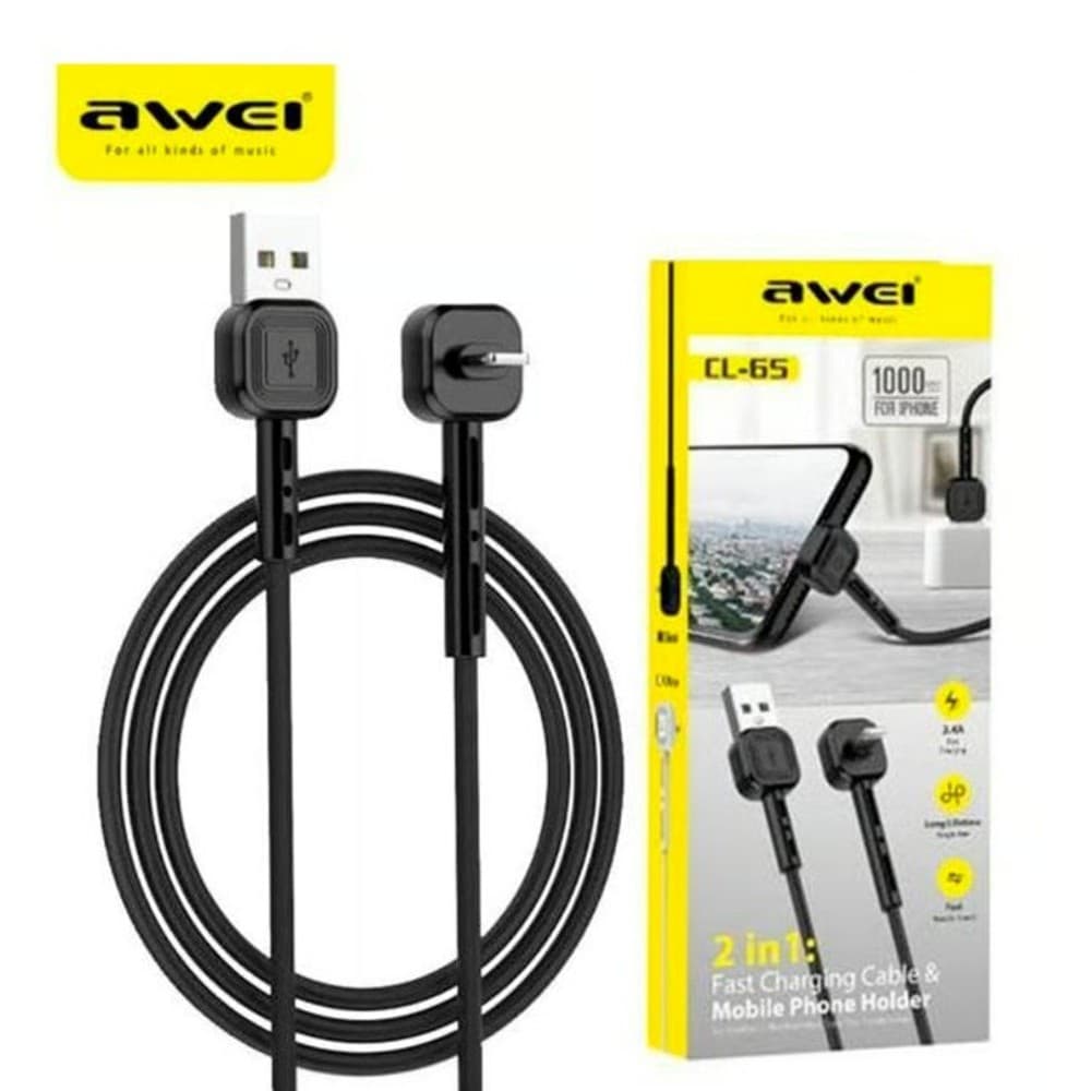 Cabo Lightning Usb para iPhone de Carregamento Awei CL-65 de 1 Metro