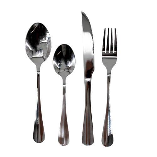 Conjunto Talheres Inox 24 Pecas Maleta Dourada Sofisticado Transporte Faqueiro Jantar Mesa Elegante