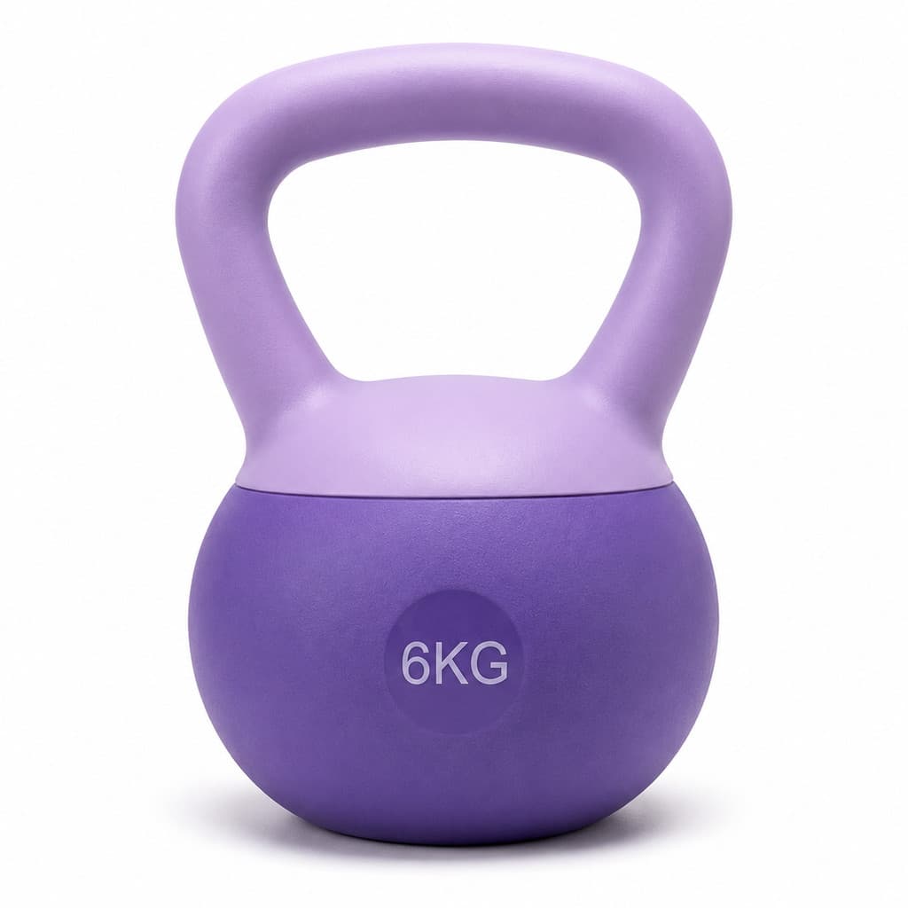 Kettlebell Soft 6kg Fitcore Emborrachado Treino Funcional para Academia e Casa