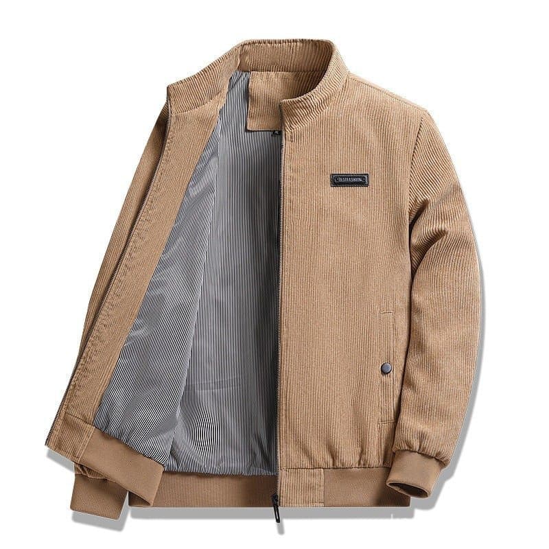 Casaco militar masculino de inverno, quente e grosso, com gola de pele de veludo.