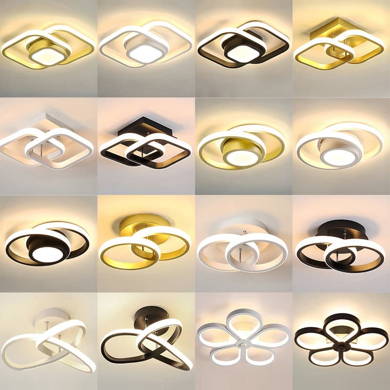 Luminária Plafon Moderno Dourado LED, Para Sala, Quarto, Hall de Entrada, Sala de Estar Bivolt 85-265V