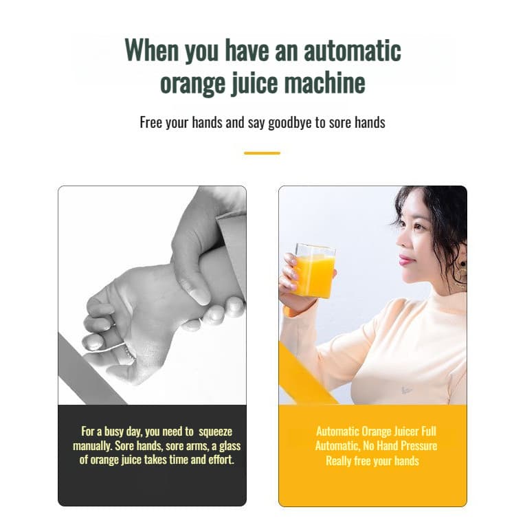 【Design Moderno】Suco Portátil Doméstico Mini Display Digital de Suco Portátil/Elétrico/Frutas