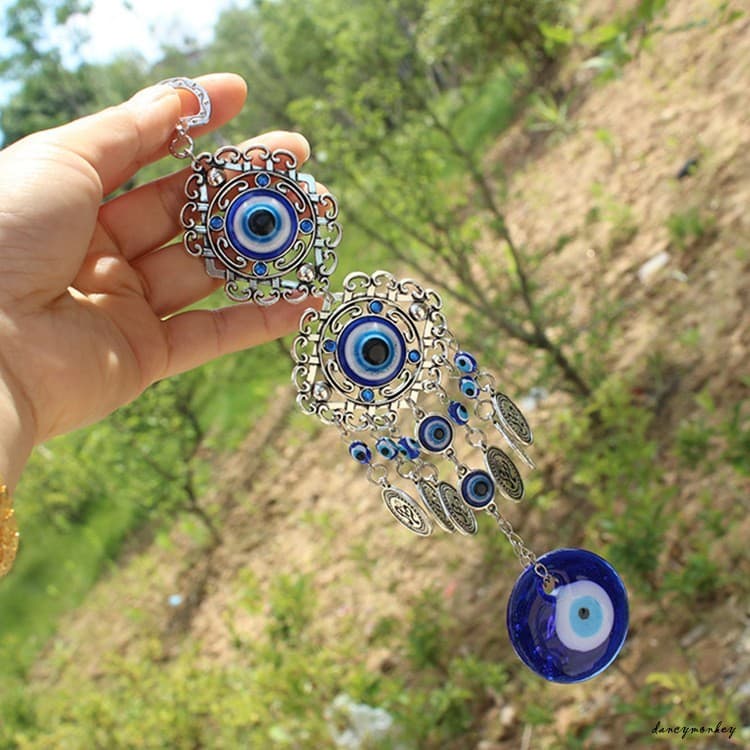 Sinos De Vento Evil Eye-Decoração De Suspensão De Parede De Peru Para Proteção Doméstica