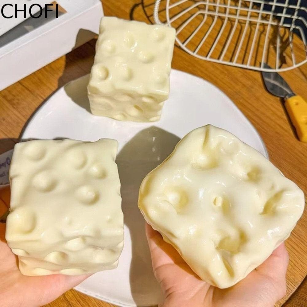 Cubo Espremido De Queijo CHOFI , Pitada Super Macia Para Alívio De Ansiedade , Bola Confortável Estresse