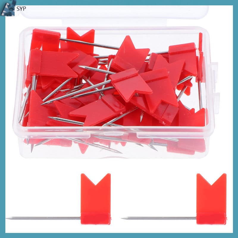 🎒 50Peças Bandeirinhas Vermelhas De Ferro Para Fixar Quadros