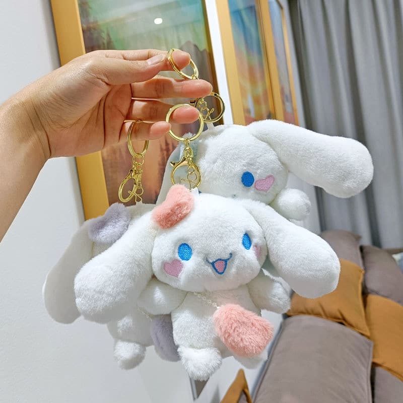 Chaveiro Fofo e Criativo para Mulheres, Brinquedo Infantil, Presente, Pingente de Bolsa de Pelúcia, Chaveiro Estilo Core
