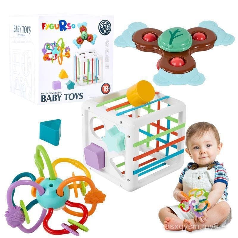 Fygurso Montessori Classificador de Formas para Bebês de 6 a 36 Meses, Brinquedo Sensorial Resistente para Banho, com Ve