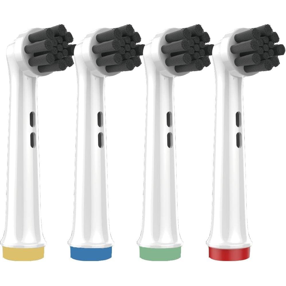 Cabeças de reposição para escovas de dentes compatíveis com escovas elétricas Oral-B Braun, pretas, com cerdas infundida