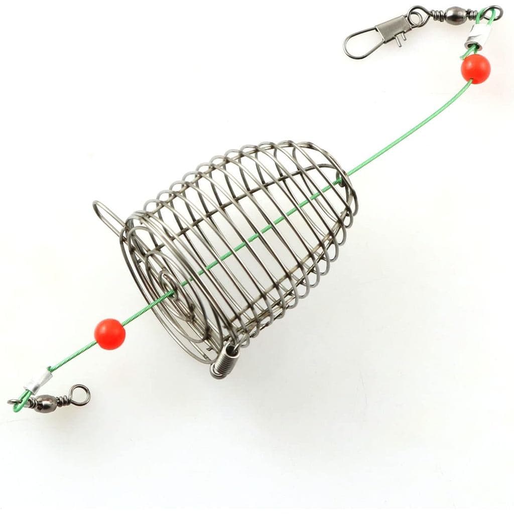 6 peças de cestos de isca para pesca de carpa em aço inoxidável, acessórios para equipamento de pesca