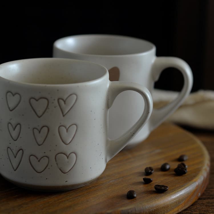Caneca de café de cerâmica Love Copo de cerâmica simples para beber leite