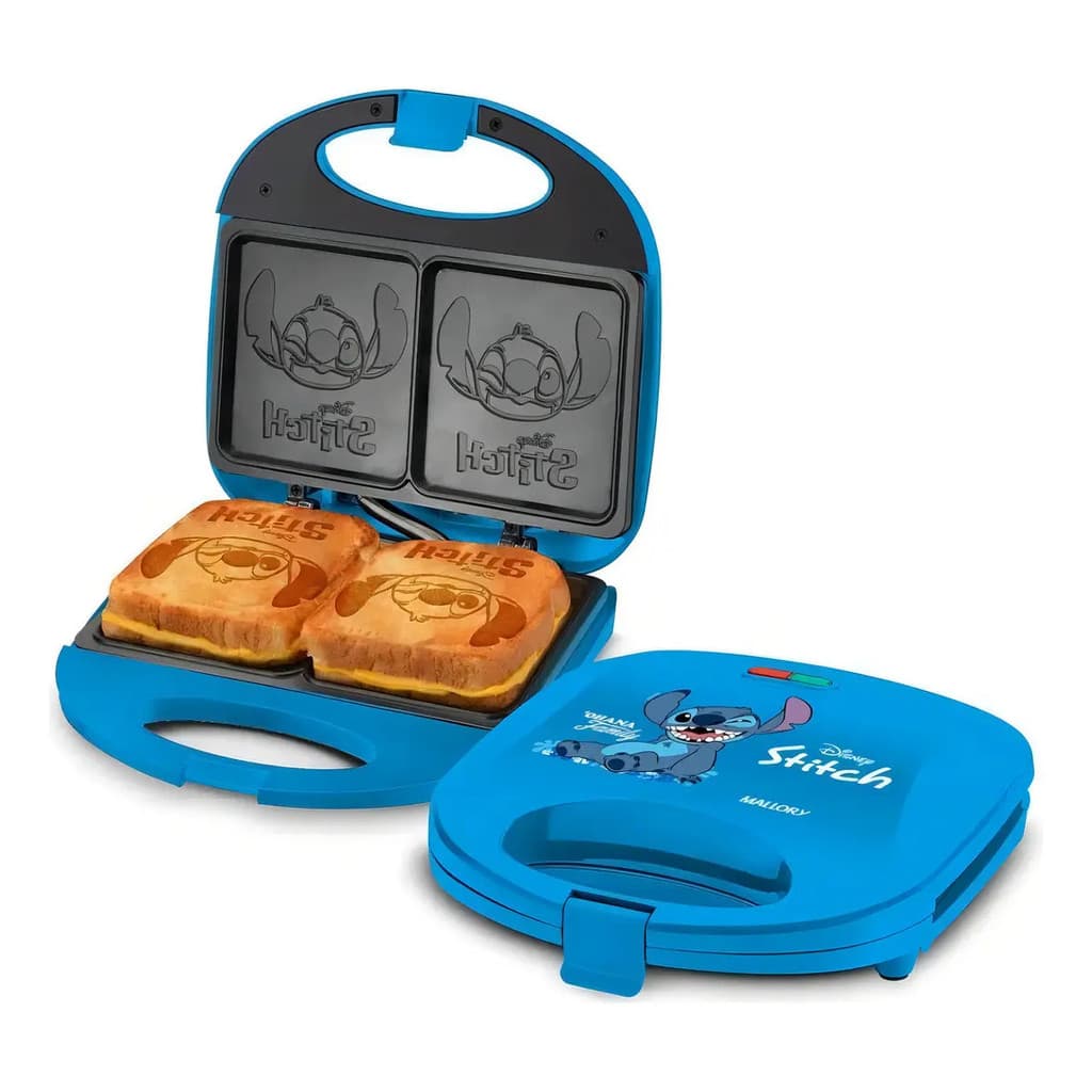 Sanduicheira Elétrica 750w Disney Stitch Mallory Azul 127v