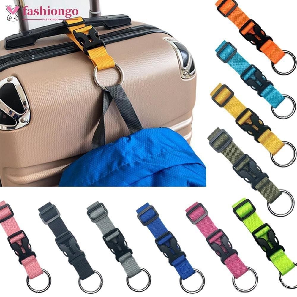 FASHIONGO Alças De Bagagem Mala Mochila Cinta Náilon Ajustável Malas Cintos Acampamento Ao Ar Livre Caminhadas Fita Ganc