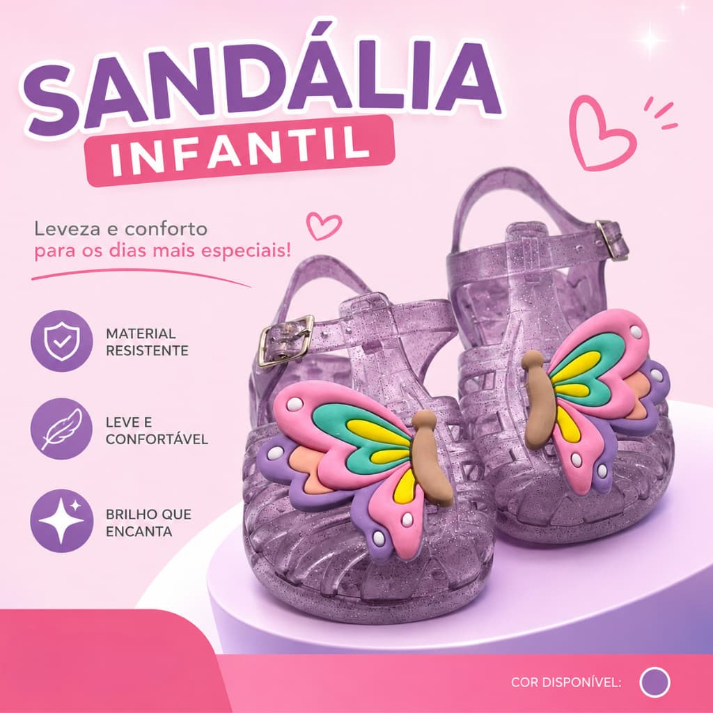 Sandalia infantil confortavel menina leve antiderrapante