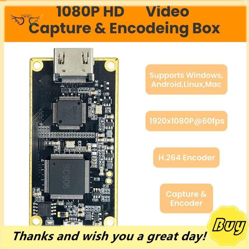 - Placa De Captura De Vídeo LCC260 Compatível USB 2.0 H264 E MJPEG Áudio Codificador De Fluxo Duplo