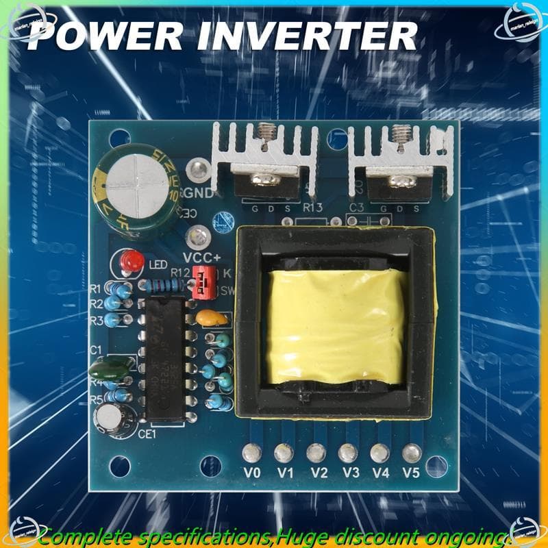 150W Carro DC 12V Para AC 110V 220V 20KHZ Inversor De Energia Carregador Conversor Placa Impulso Onda Quadrada De Alta F
