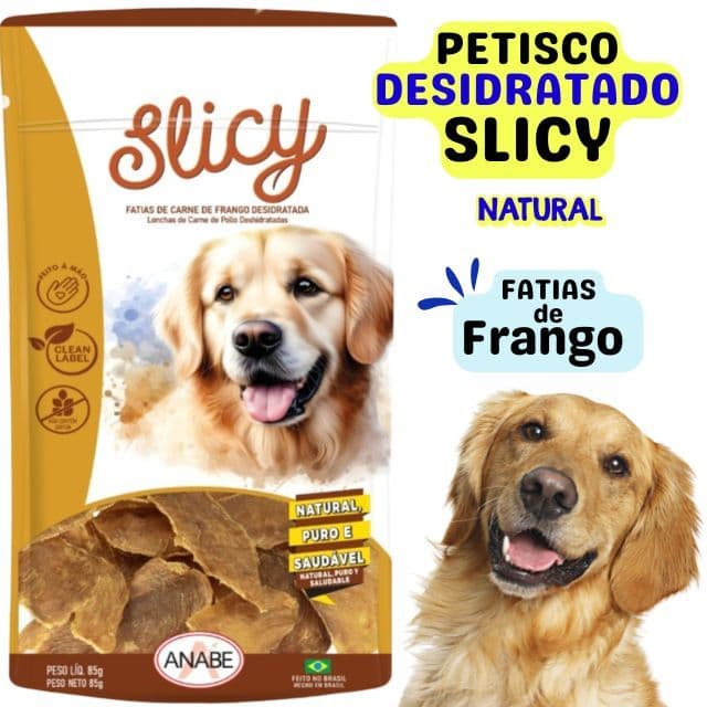 Petisco Slicy Frango Desidratado para Cães