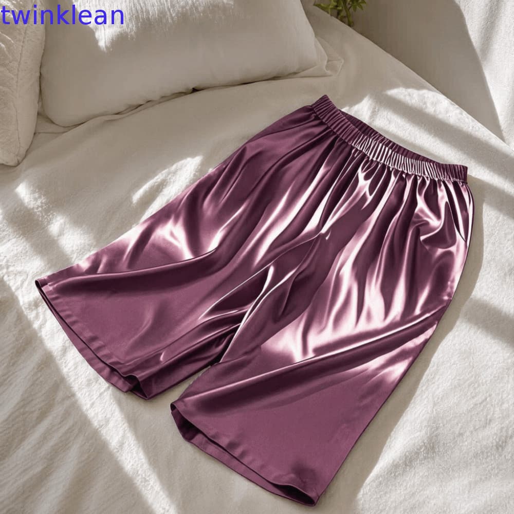 Calças De Dormir Masculinas TWINKLEAN , Pijama Confortáveis Para Artefato De Sono Ice Slik , Shorts Masculinos Finos E R