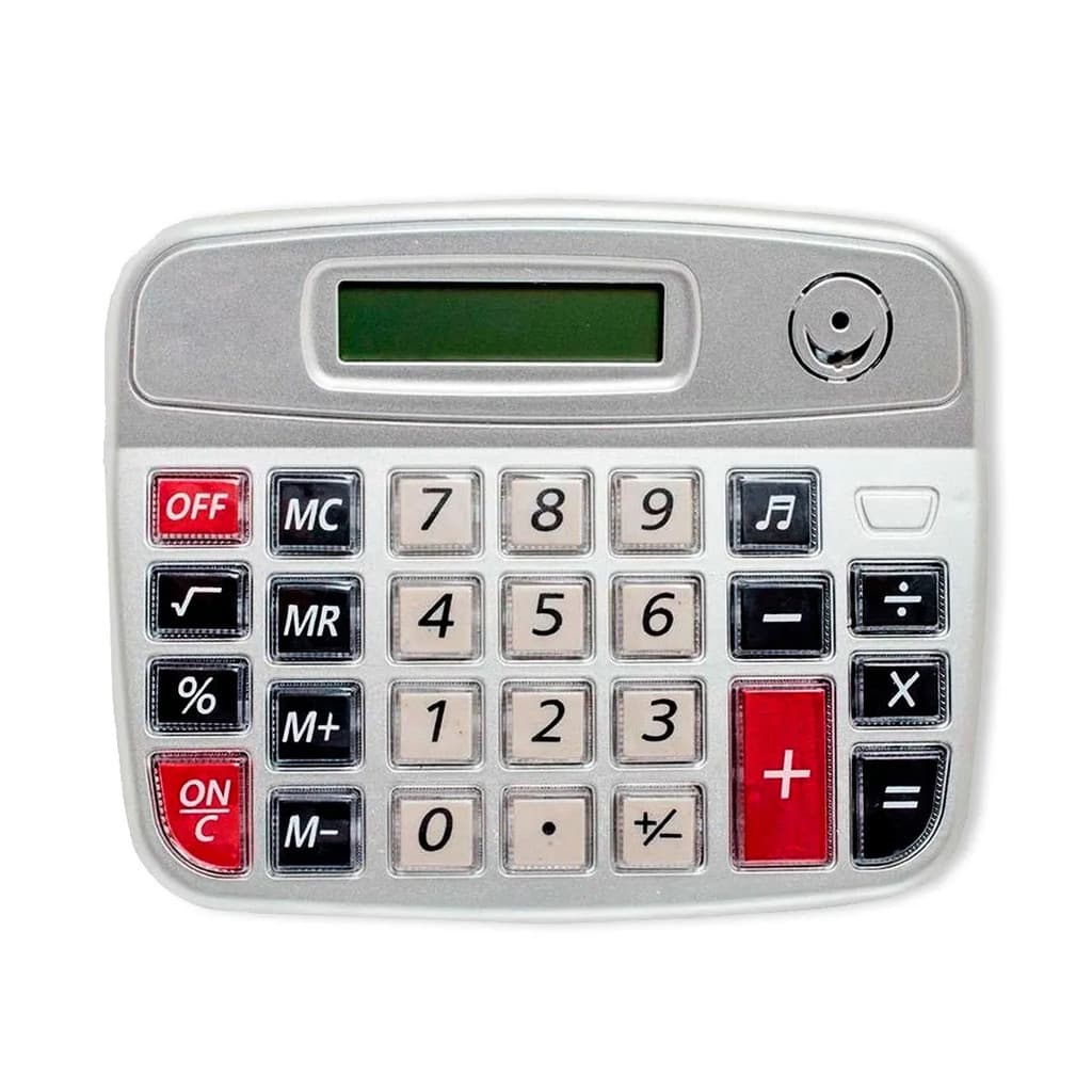 Calculadora Eletrônica de Mesa  8 Dígitos Teclas de Acrílico