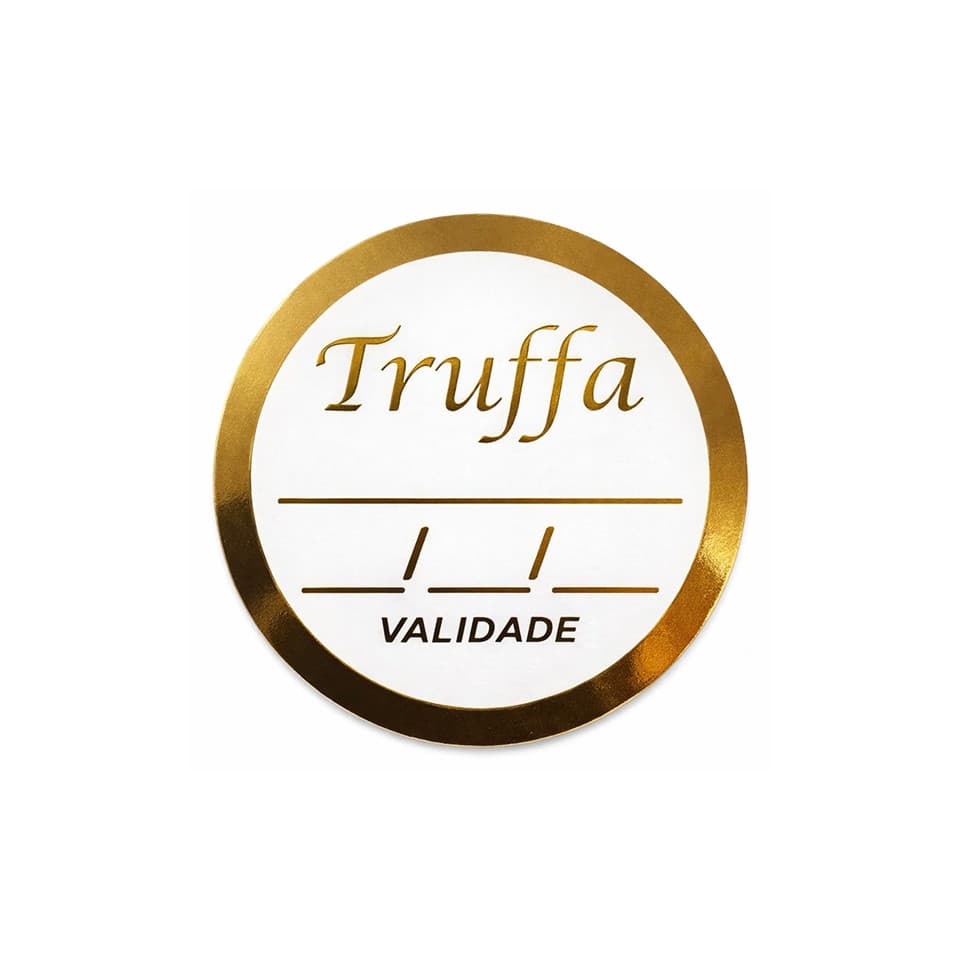 Etiqueta Adesiva Truffa Gold Redondo Rolo 33,5M 1000un
