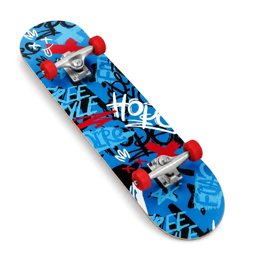 Skate Infantil Shape Estampa Grafite Holográfico Semi Profissional Suporta 80 Kg Para Iniciantes