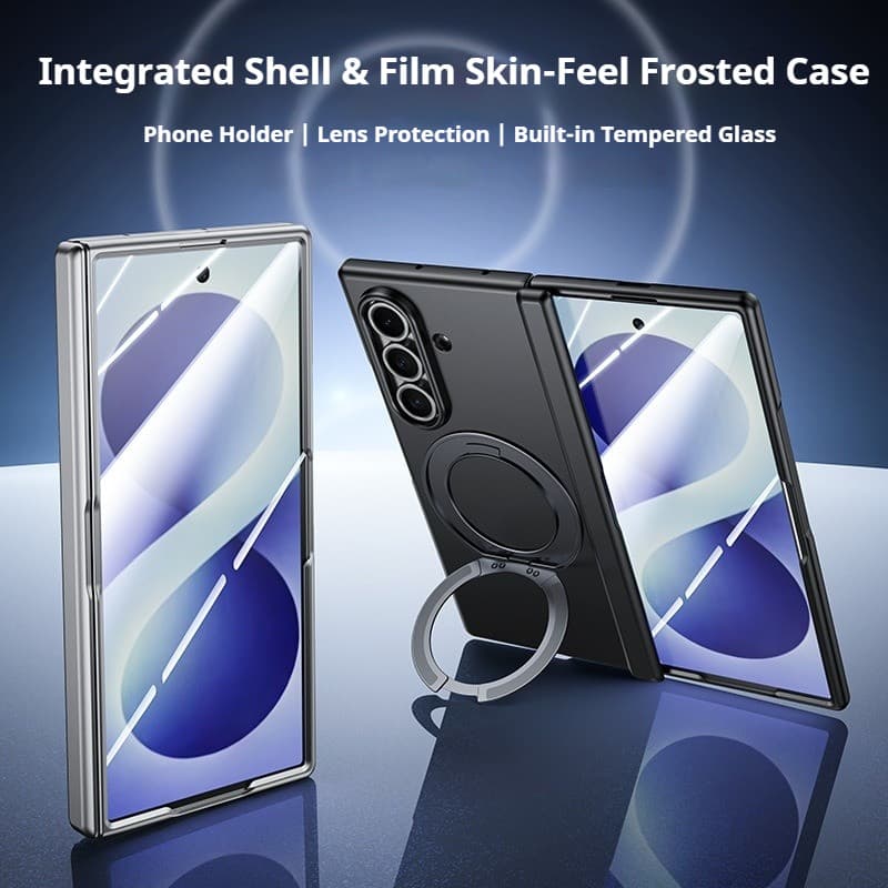 360 Suporte De Sucção Magnética Caso Telefone Para Samsung Galaxy Z Fold 8 Ultra 8Ultra Tela Clara Dobradiça Proteção Ca