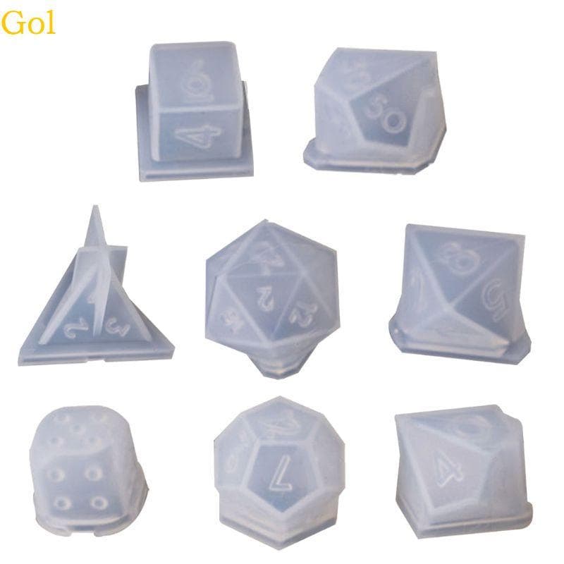 Molda 10 Estilos Moldes Jogo Poliédricos Conjunto Molde Silicone 8 Formas