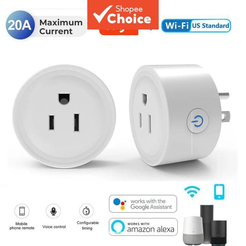 Tomada Inteligente Para tuya WiFi Padrão Dos Eua 20/10A Casa Funciona Com Alexa
