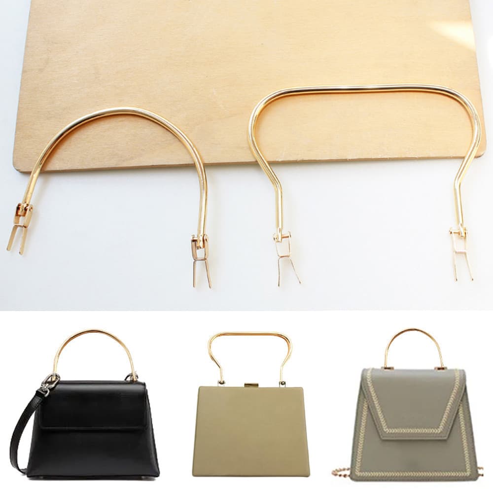 Simples Meio Redondo Saco Acessórios De Substituição Multifuncional Moda Requintado Quadro Metal Sacos Alças