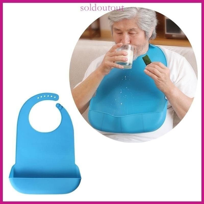Babador de Silicone SOL para Adultos e Idosos, à Prova de Derramamento para Alimentação 3FMB