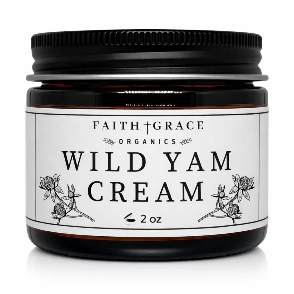 Faith Grace Organics Inhame Selvagem para Mulheres, Equilíbrio Hormonal Orgânico, TPM, Menopausa e Perimenopausa - 2 oz