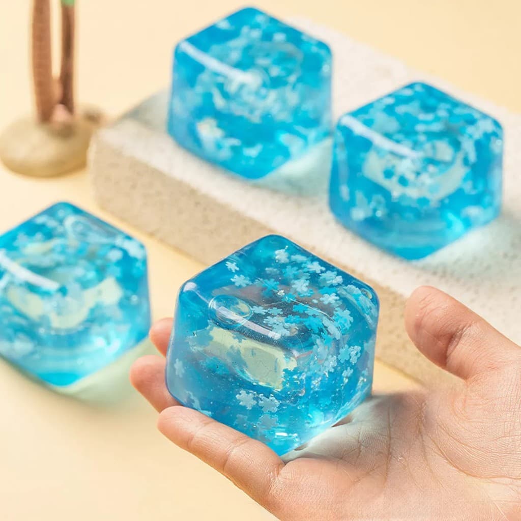 Sensorial Fidget Stress Relief Squeeze Toy Grande TPR Maltose Cubo De Gelo Para Crianças Aniversário E Natal