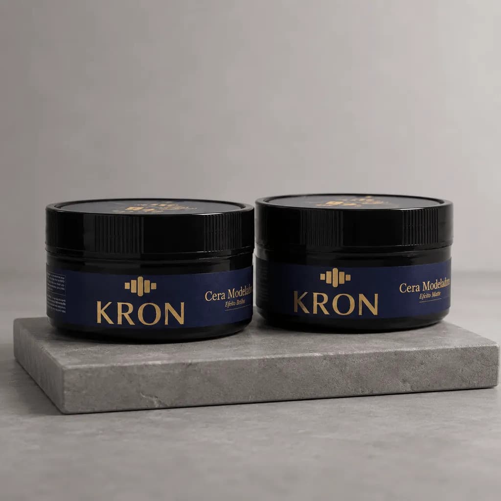 Combo 2 Ceras Modeladoras Efeito Brilho Kron – Fixação e Acabamento Brilhante