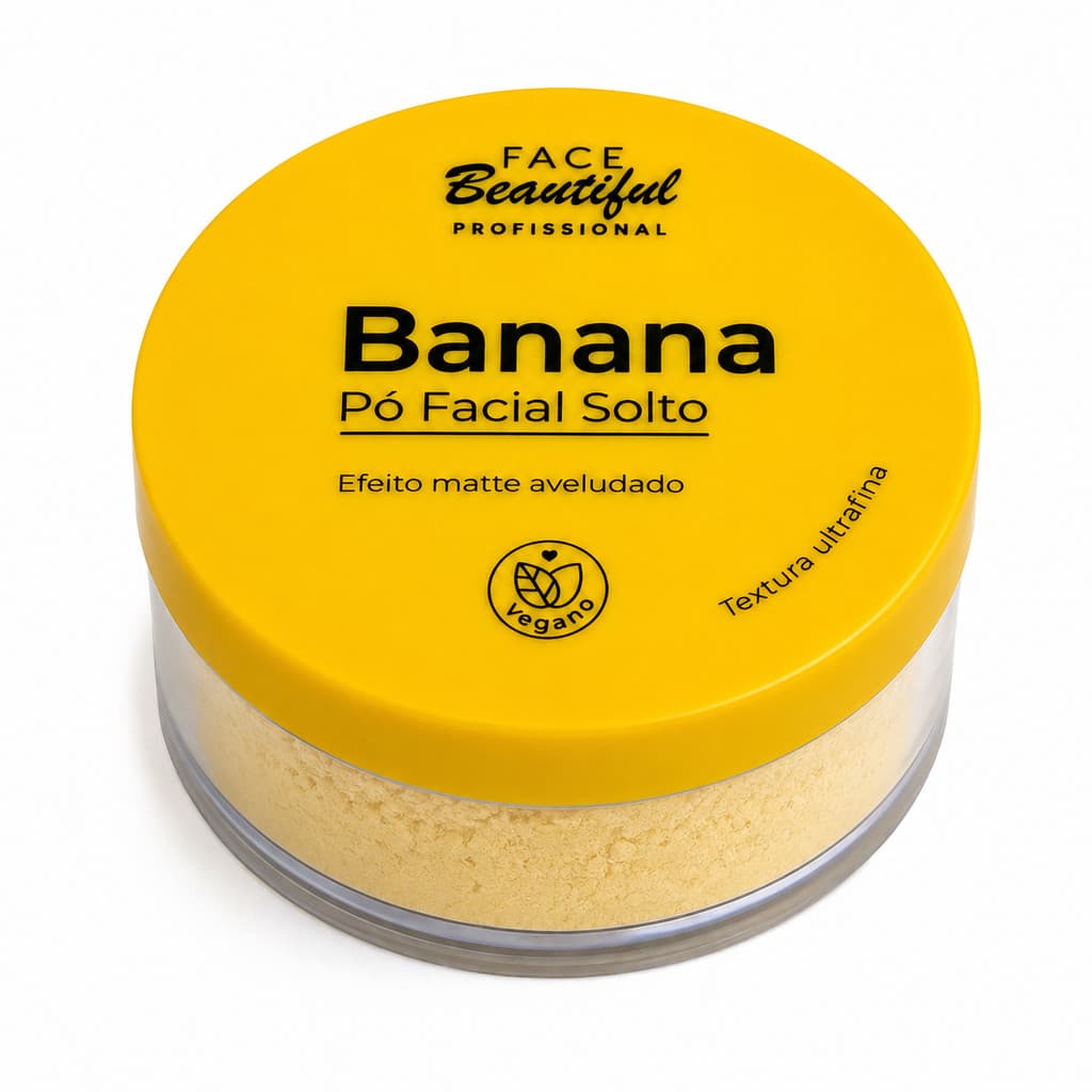 PÓ FACIAL SOLTO BANANA EFEITO MATTE AVELUDADO VEGANO