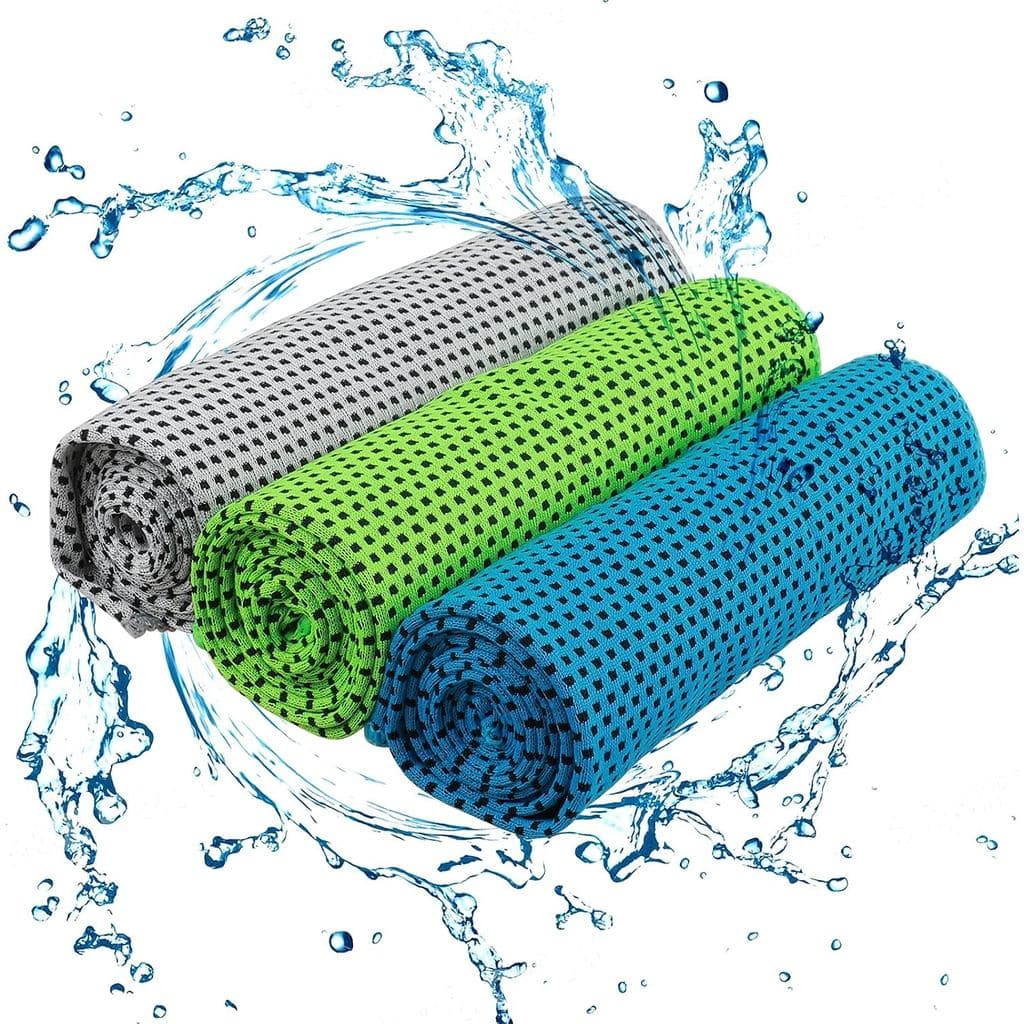 Toalha Refrescante Esportiva, Toalha de Gelo de Secagem Rápida, Cobertor Frio de Microfibra para Absorção de Suor, Toalh