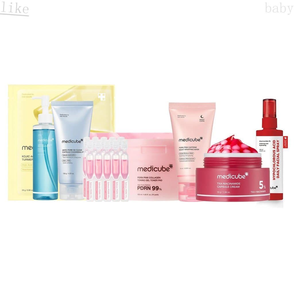 [medicube]Conjunto GlowinaWEEK Acessível | Inclui 8 NOVOS PRODUTOS MAIS VENDIDOS | Obtenha brilho de vidro em 7 dias com