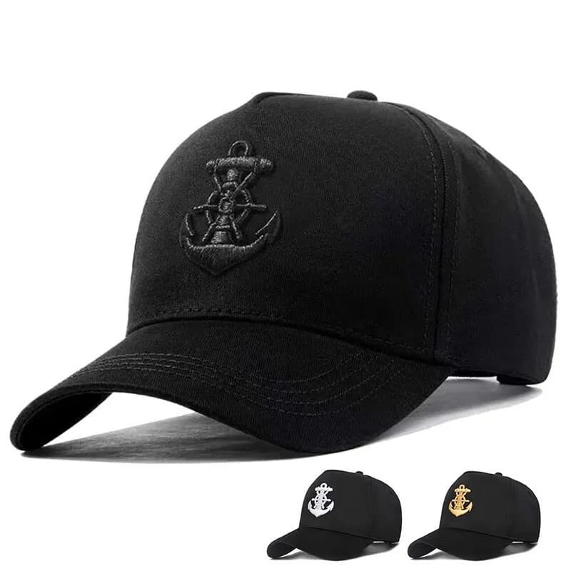 Boné de beisebol unissex estilo hip-hop, feito de algodão, com bordado de âncora, estilo "dad hat", boné trucker, WOZJ