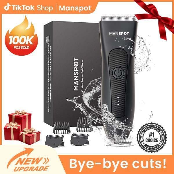 [ShopkFriday]Manspot4in1 Aparador Elétrico de Pelos Corporais - Aparador de Pelos da Virilha Masculina, Aparador de Test