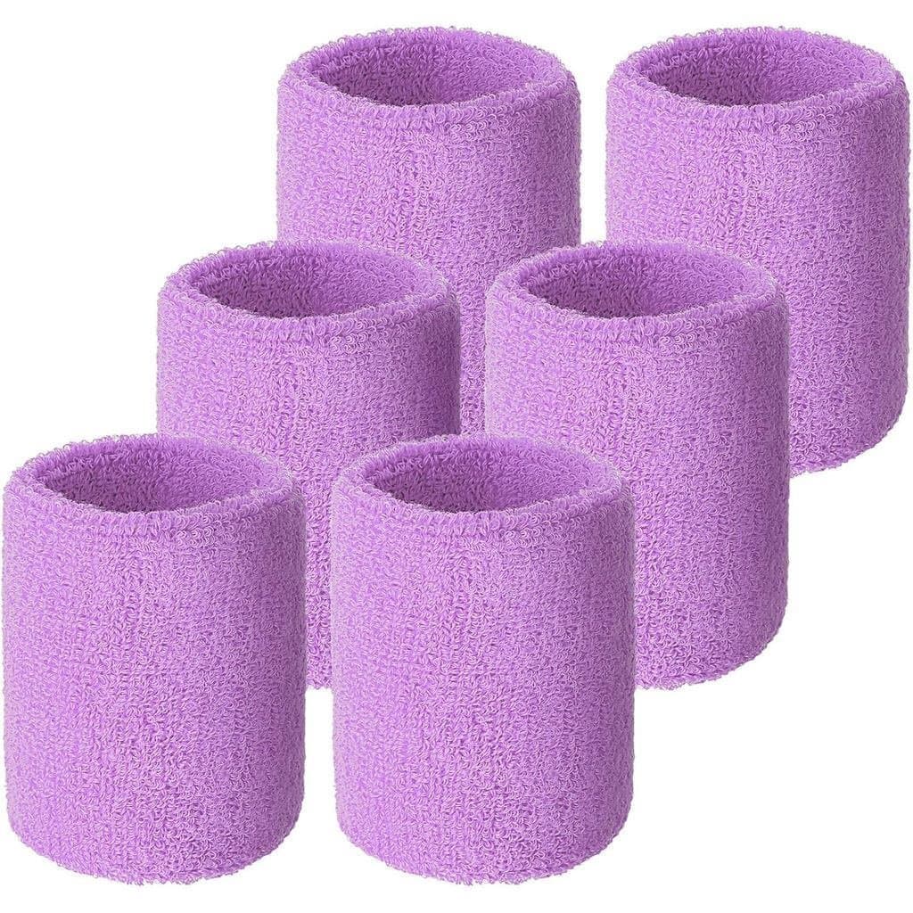 Willbond 6 Peças de Munhequeiras Esportivas para Competições, Munhequeiras Absorventes de Suor para Basquete, Tênis, Fut