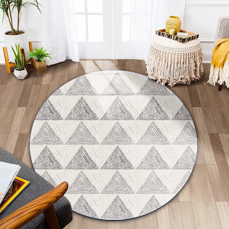 [Novo produto] tapete redondo pendurado cesta tapete nórdico impressão quarto sala de estar tapete infantil luz geométri