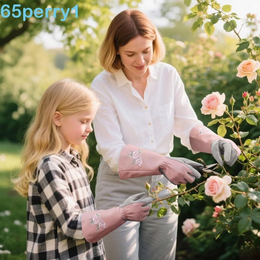 PERRY1 Luvas De Jardinagem , Impermeáveis Respiráveis À Prova De Espinhos Poda De Tecido Oxford De Mangas Compridas