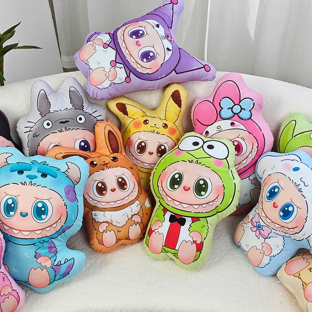Labubu labubu travesseiro em formato especial boneca dormir almofada de escritório dormitório sofá travesseiro