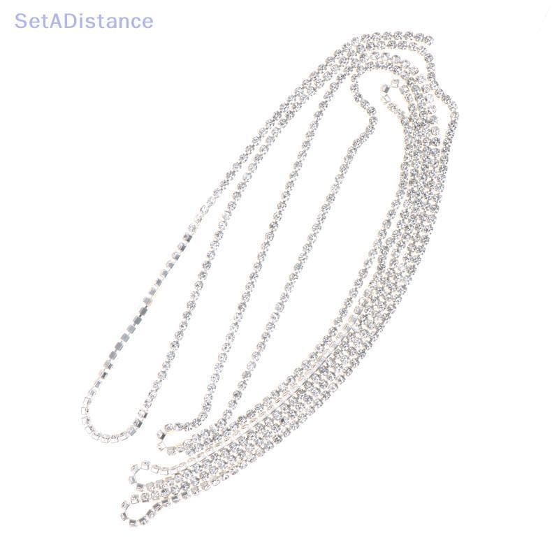 SetADistance Nail Art Espumante Corrente De Diamante 1 Pa Premium Prata Metal Para Salão De Unhas Profissional Casa DIY