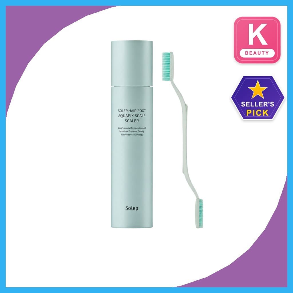 [Solep] AquaPix Scalp Scaler 250ml 1 Unidade + Escova De Escamação/Cuidados Com O Couro Cabeludo Coreano