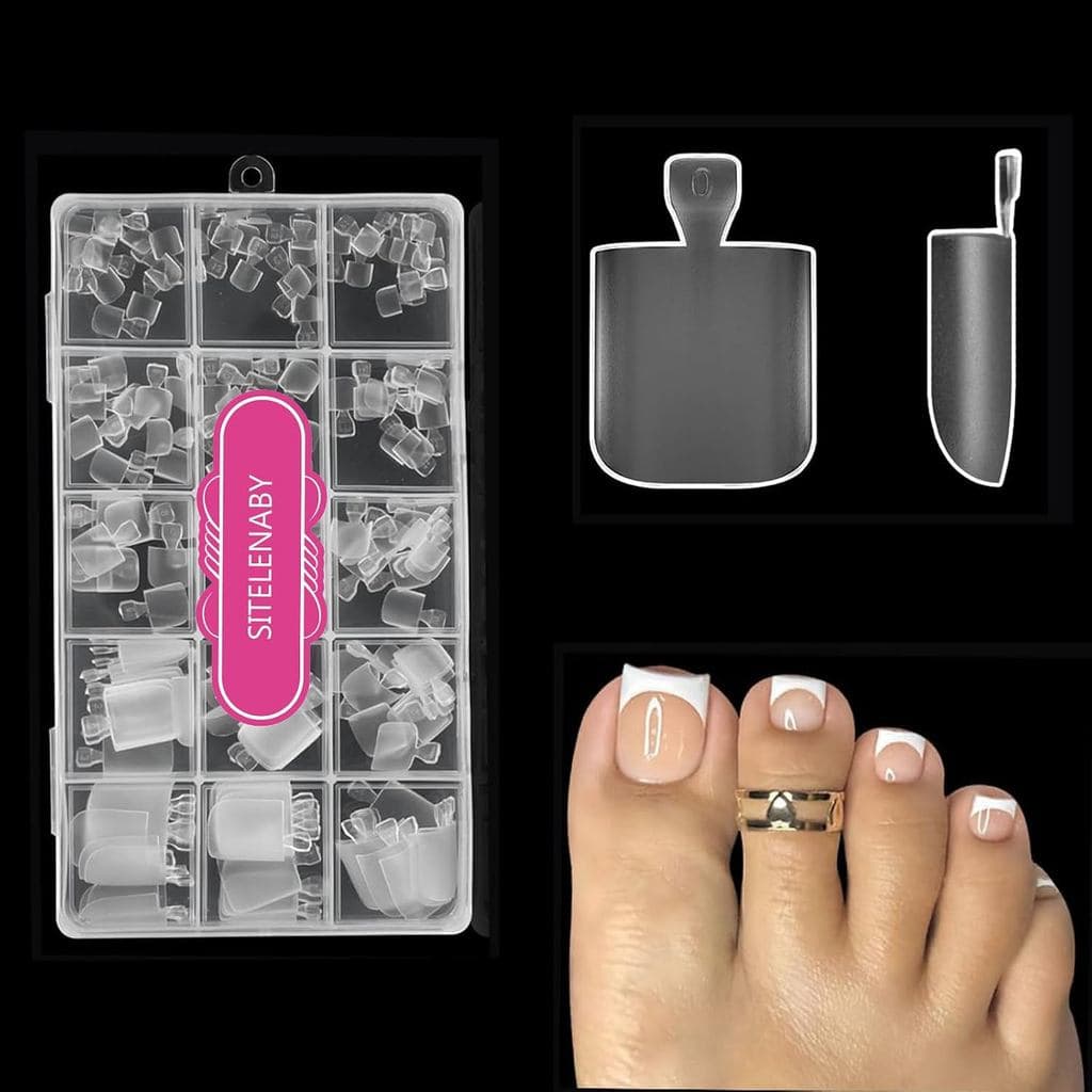 Pontas de unhas quadradas, Kit de Extensão de Unhas Postiças de Gel Macio SITELENABY, Pontas de Unhas Postiças de Gel Ma